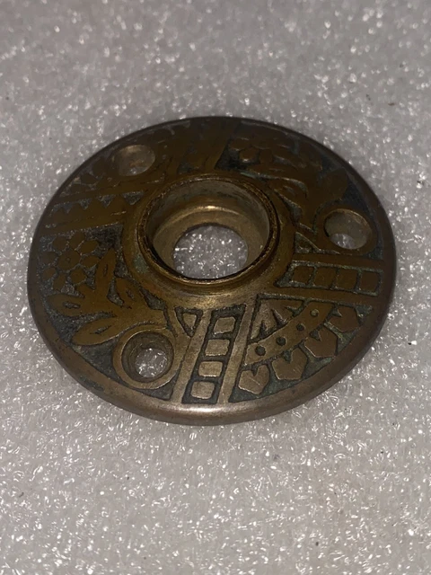 Antique Brass/Bronze Door Knob Rosette Victorian Eastlake  Door Hardware