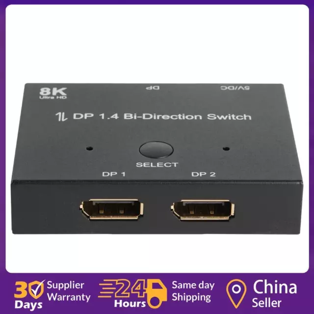 Displayport 1.4 Splitter 8K/60Hz DP Bi-Direction Switcher for Projector Monitor