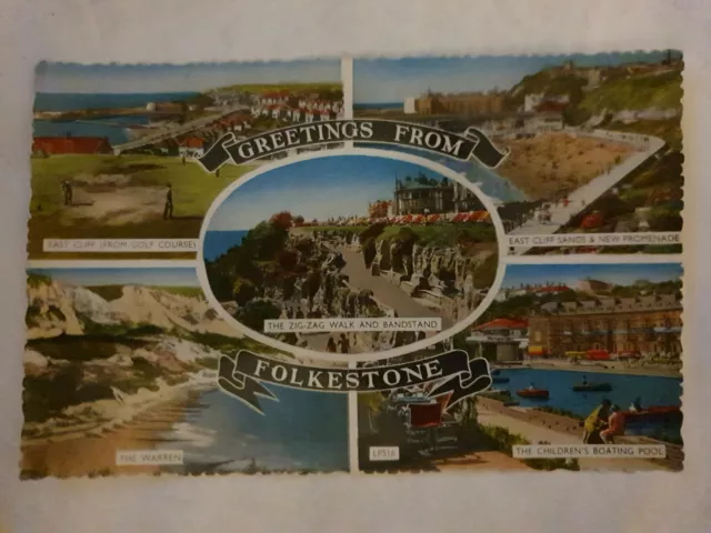 Greetings From Folkestone, Lansdowne RP Multi-View PC, Unposted.