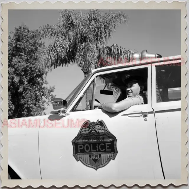 50s FROSTPROOF FLORIDA STREET SCENE POLICE OFFICER  VINTAGE AMERICA Photo 12151