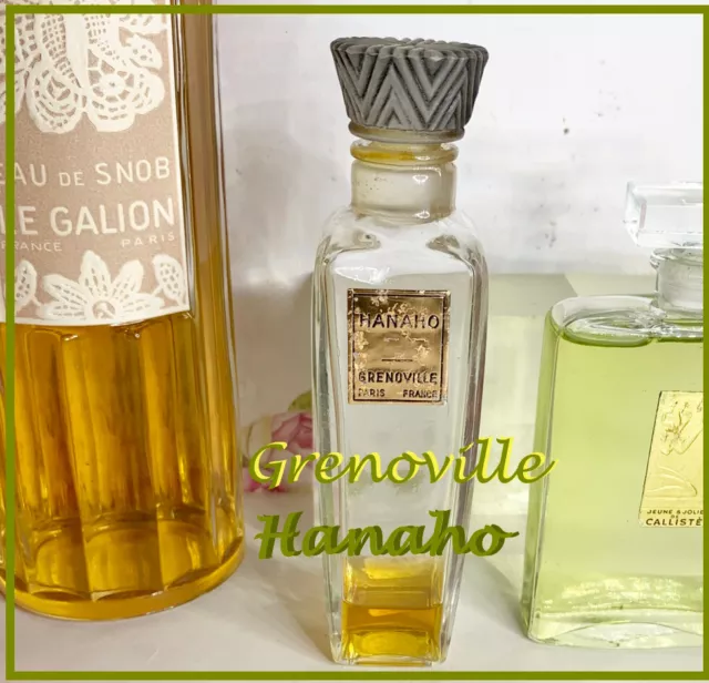 flacon à parfum ancien Hanaho Grenoville Baccarat