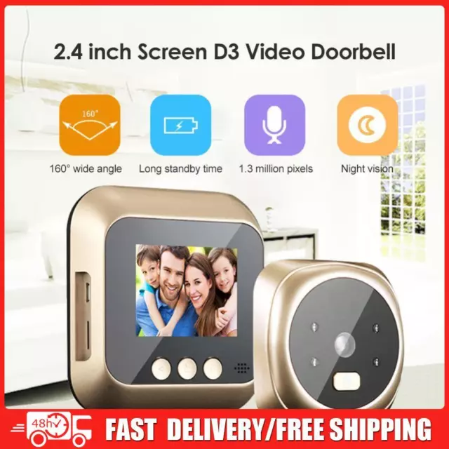2.4 inch LCD Screen Night Vision Digital Doorbell Electronic Door Video Eye