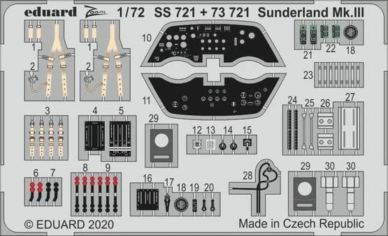 Eduard Zoom 1/72 Ss721 Short Sunderland Mk.Iii For Special Hobby Kits