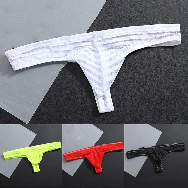 SOUS-VÊTEMENTS STRING EXTENSIBLE Pour Hommes G String Bikini Slips Respirants J EUR 12,19