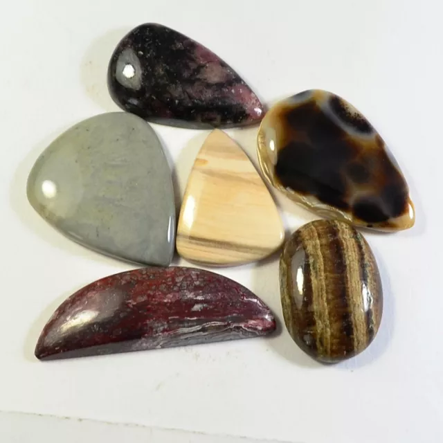 121.30Ct Naturel Agate Jasper Quartz Assortiment Lot Cabochon Pierre Précieuse