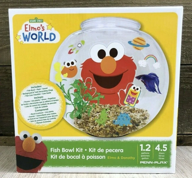 SESAME STREET ELMOS World Aquarium Kit 1.2 Gallon & Elmo Fish Tank