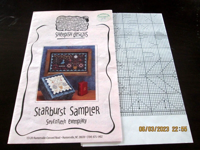 Vintage SHEEPISH DESIGNS CROSS STITCH "Starburst Sampler" New
