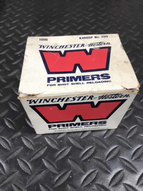 Vintage Winchester Western empty 209 shot shell Primer Box Of 1000