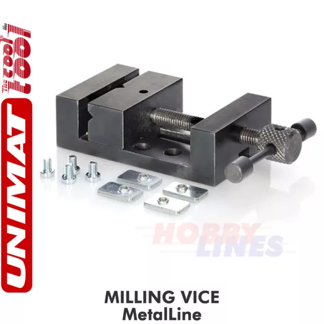 UNIMAT MetalLine Full Metal - 164090 MILLING & DRILL VICE inc fixings Full Metal