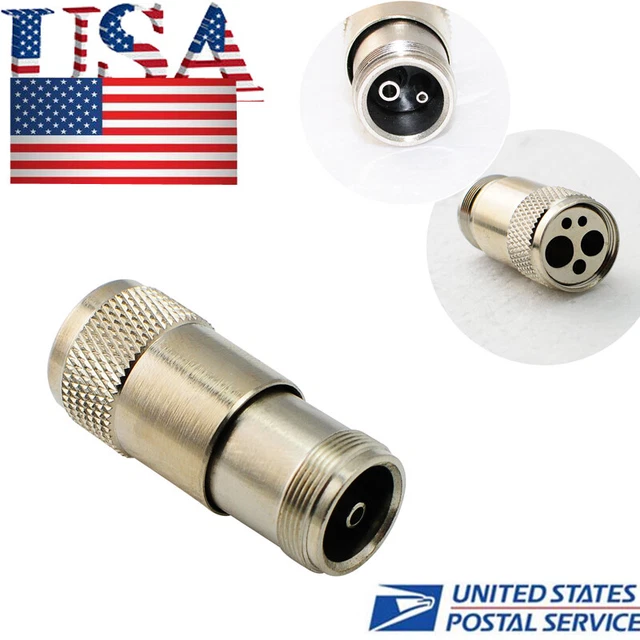 Dental High Speed Handpiece Tubing Hose Adapter Converter Changer 2H to 4 Holes
