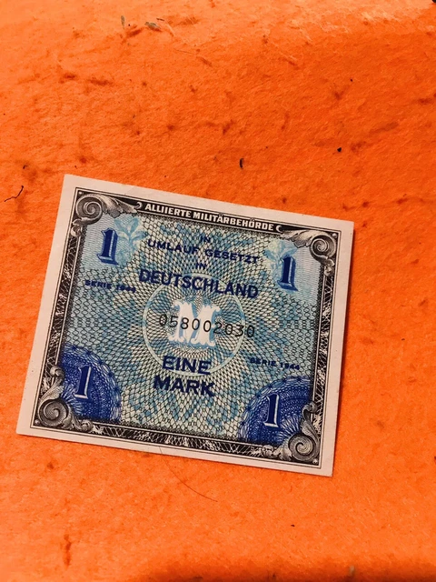 1 Marco Marchi Us Usa Ww2 Wwii Tedeschi 1945 Banknote Banconota Mark