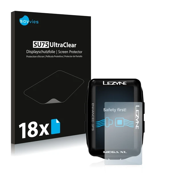 18x Folie für Lezyne Mega XL GPS Schutzfolie Displayschutz Display Schutz Klar