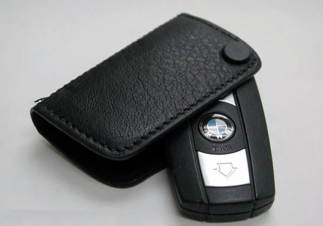 HIBEYO Custodia In Pelle Per Chiave BMW - Blu, Adatta Per Serie 1, 2, 3, 4, 5, 6, 7, X1, X2, X3, X5, X6