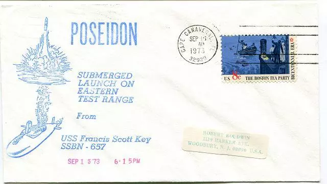 1973 POSEIDON Submarine Launch from ETR USS Francis Scott Key - Cape Canaveral