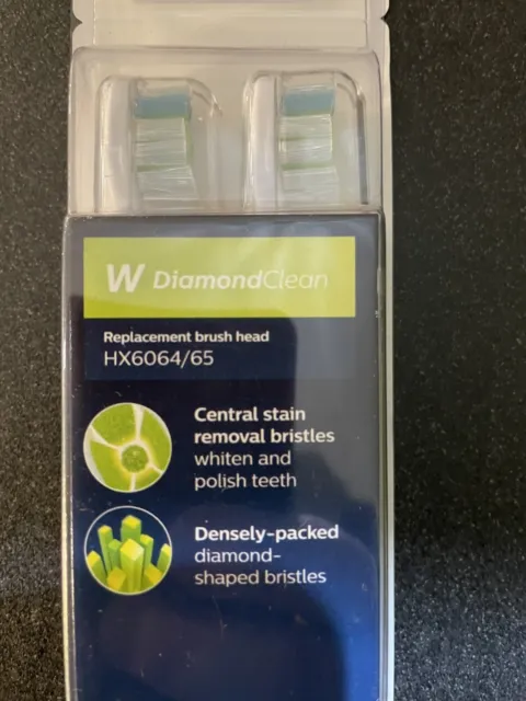 4 Pack - Phillips Sonicare W Diamond Clean Electric Toothbrush Heads White - New