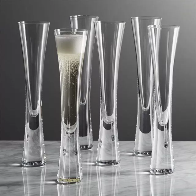 Champagne Glasses Glitter Flutes Clear Cups Bar Party Gift Wedding Wine GlasseDB