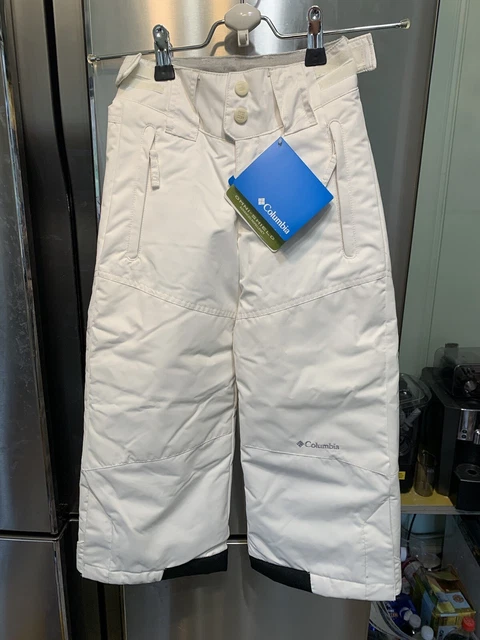 Columbia Girls White Snow/ Ski Pants NWT Size 4/5 Youth Omni Tech Bugaboo
