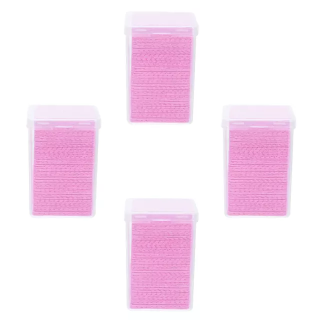4 Boxes Lingettes De Maquillage Nettoyage Colle À Cils Anti-colmatage