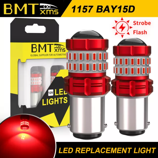 1157 LED Strobe Flashing Brake Tail Light Bulbs Red 2800lm For Hyundai KIA 1157 LED Strobe Flashing Brake Tail Light Bulbs Red 2800lm For Hyundai KIA