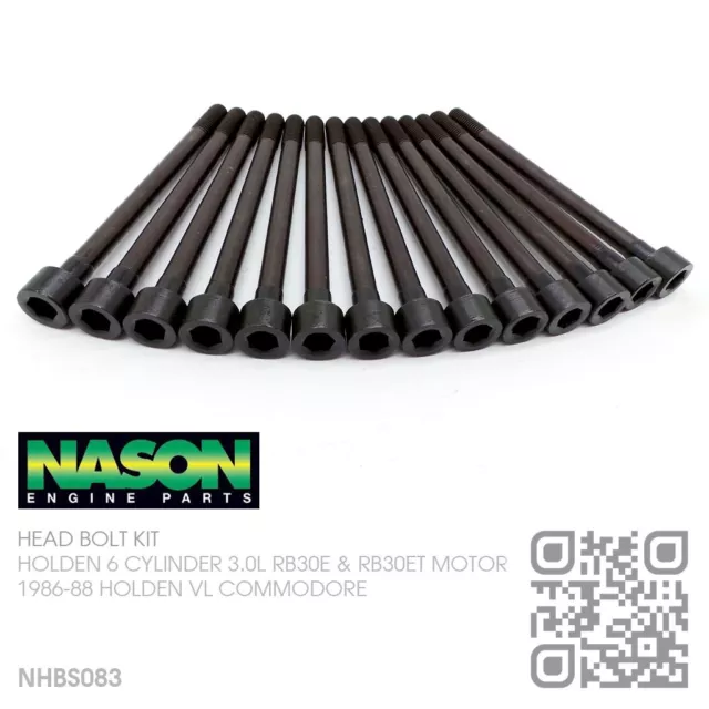 Nason Head Bolt Kit 6-Cyl 3.0L Rb30Et Turbo [Holden Vl Commodore/Calais/Bt1]