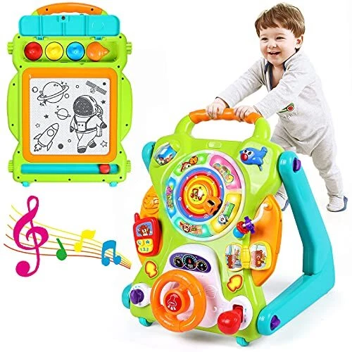 3-in-1 Baby Walker for Boy Girls Sit to Stand Toy  Board Infant Toys