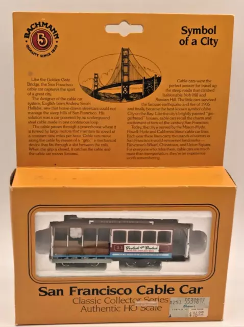 Bachmann San Francisco Cable Car Classic HO Scale/Grolsch