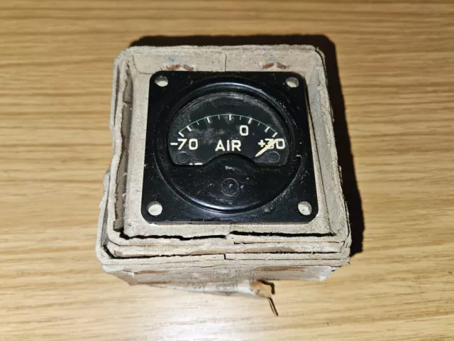 1940s WW2 WWII RAF 30 degree Air Temperature Gauge Aircraft Cockpit Instrument