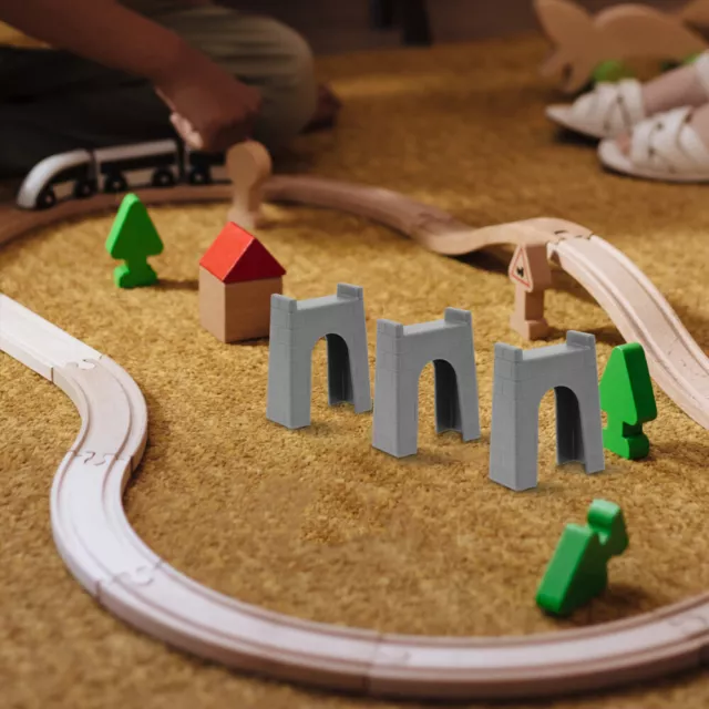 9Pcs Train Track Bridge Supports Train Track Pieces Train Bridge Riser For Toy