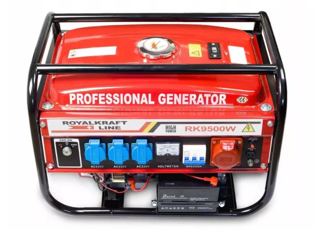 4-Takt H-8500W Benzin Stromerzeuger Generator Stromgenerator  Notstromaggregat