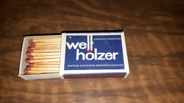 Welt Hölzer Zündhölzer Alte Streichholzschachtel neu aus Großpackung 2