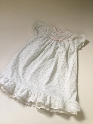 Vintage Alexis Baby Girl Long Dress Floral Lace Trim Cottagecore 6 Months