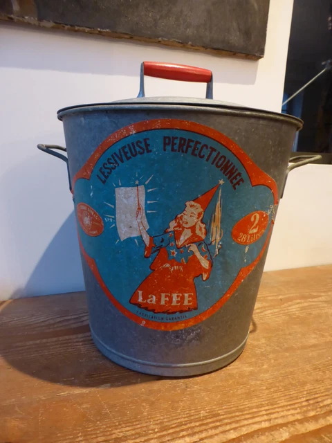 Lessieveuse Bucket LESSIVEUSE ANCIENNE EN zinc