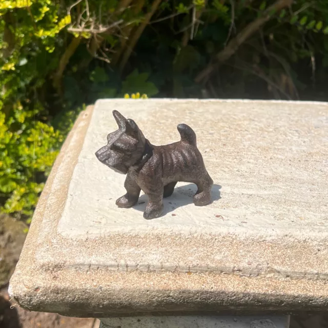 Miniatur Scottie Hund Gartenornament Figur Vintage Wohnkultur Statue Westie
