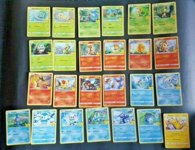 Pokemon Mc Donald's 25 Anniversario Set completo 25/25 NO HOLO. Pikachu