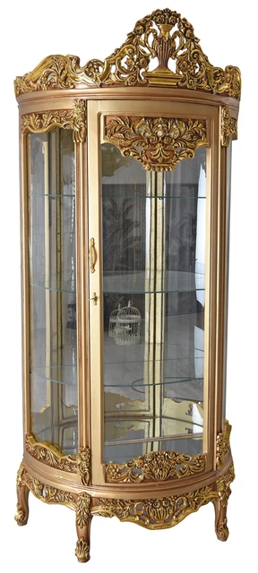 Möbelando Vitrine ‚Berlin X‘ – Weiße Glasvitrine, 172 X 58 X 32 Cm, Mit 4 Glasböden & 2 Türen