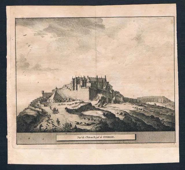 1700 - Stirling Castle Scotland engraving view Schottland Kupferstich