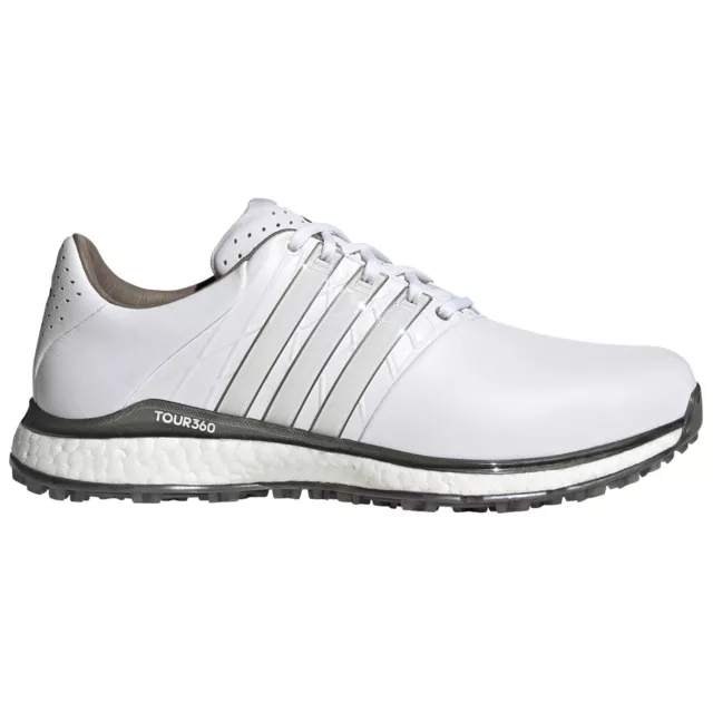 adidas Herren Tour360 XT-SL 2.0 stachellose wasserdichte Golfschuhe weißes Leder