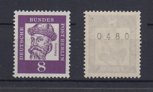 Berlin 201 RM gerade Nummer Bedeutende Deutsche 8 Pf postfrisch