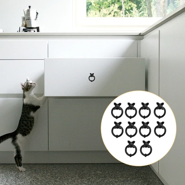 10 Pcs Solid Cabinet Handles Door Pull Drop Pulls Dresser Drawer Knobs