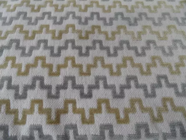 Hand Made Beige Grey & Mustard velour mix  Upholstery Fabric Cushion Cover