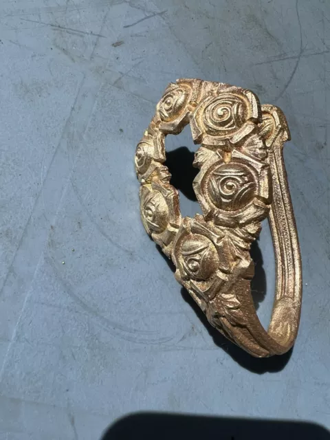 antique French Gilt brass curtain tie back