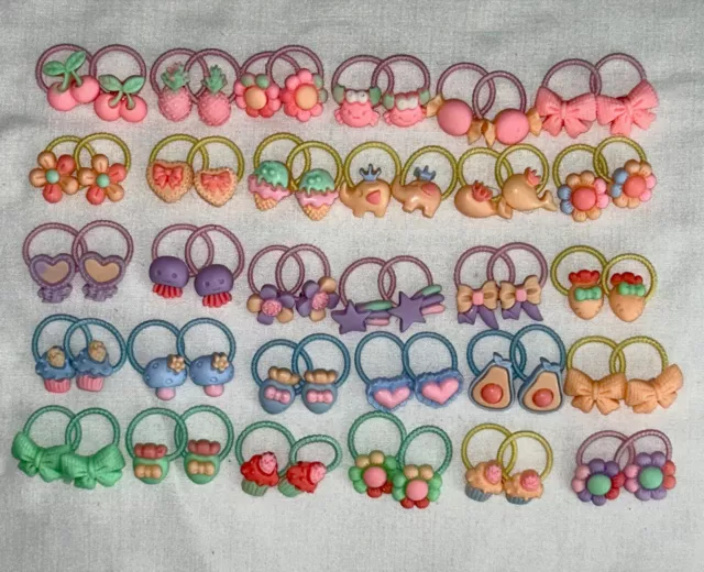 1 x 5 Random Pair (10) Cute/Colourful/Flower/Heart/Cupcake Baby/Toddler Bobbles