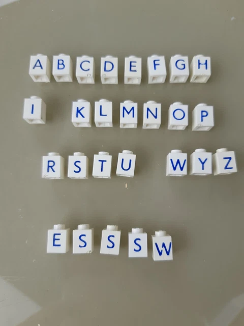 VINTAGE LEGO LETTER blocks 1950s SYSTEM Alphabet DENMARK ( 27 Letters ...