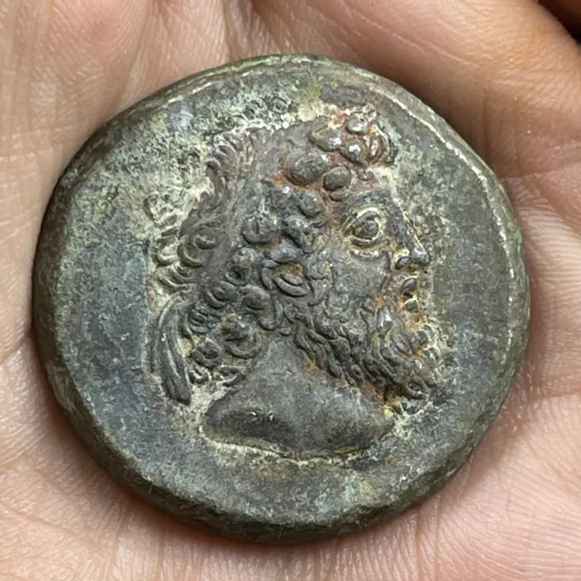 Unique Ancient Roman Bronze Rare Coin With Patina