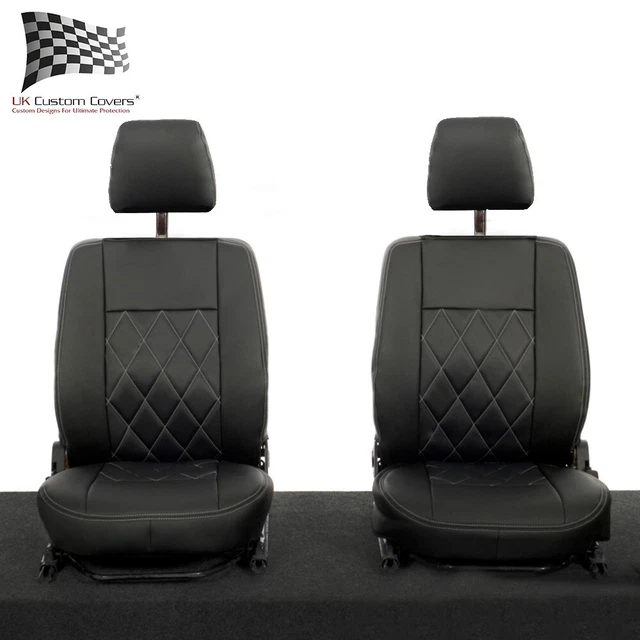 FITS LAND ROVER Defender 90 Front Seat Covers Leatherette 1987 2006 fits-land-rover-defender-90-front-seat-covers-leatherette-1987-2006