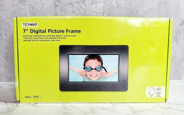 Cornice fotografica digitale Technika 7" pollici in scatola con caricabatterie e supporto
