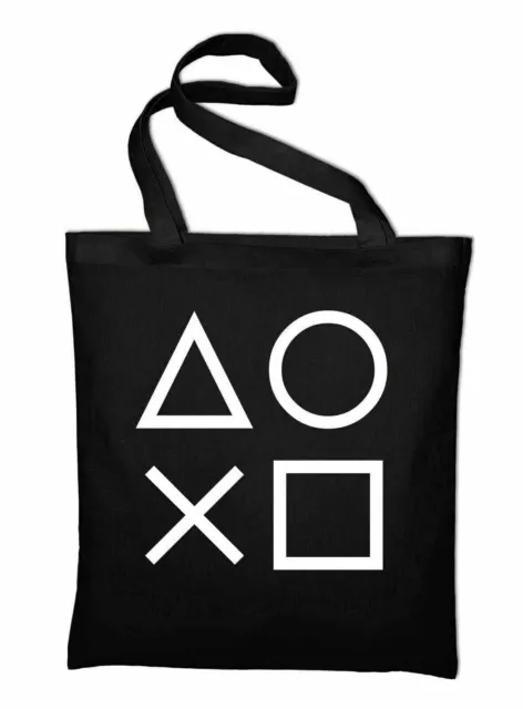 Gaming Botones Bolsa de Yute Iconos Gamer Bolsa de Tela Algodón Yute PS4