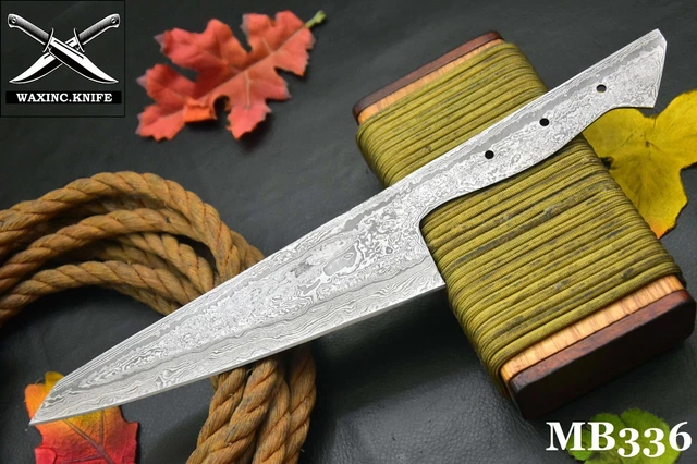 Custom San Mai 11.4"OAL Damascus Steel Blank Blade Chef Knife Handmade (MB336)