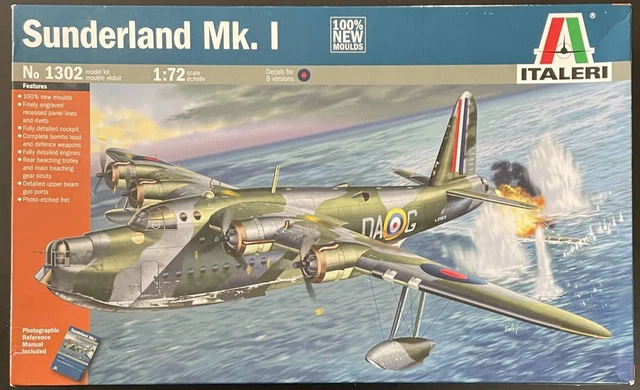 710 Italeri 1/72 Short Sunderland Mk.1 Photo-Etched Parts/Color Reference Materi