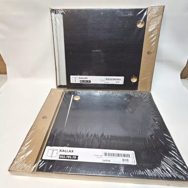 Set of 2 - Ikea KALLAX Insert with 1 Door Black-Brown Fits Expedit 602.781.70